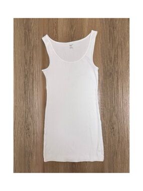 GAP Classic Stretch Ribbed Tank in Optic White Size XS